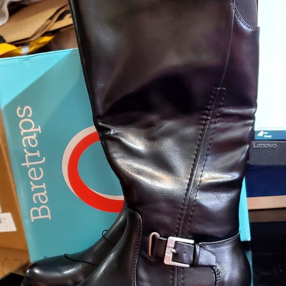 Baretraps Womens Carmen Tall Boots Black 7.5 New